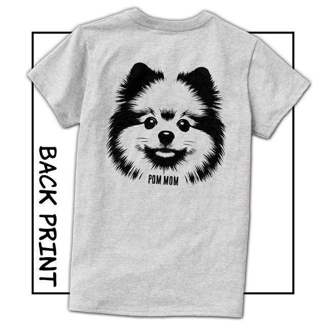 T-shirt Custom Name Or Text Pop Art Pomeranian Mom (Custom Name Or Text Pop Art Pomeranian Mom T-Shirt)
