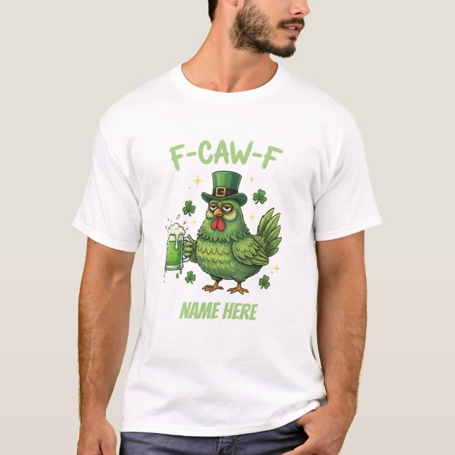 T-shirt Custom Name St Patrick's Day Chicken Shirt Funny (Devant)
