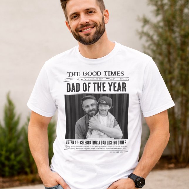 T-shirt Custom Newspaper Shirt, Dad of the Year Gift, Dad (Custom Newspaper Shirt, Dad of the Year Gift, Dad T-Shirt)