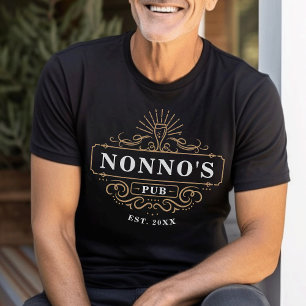 T-shirt Custom Nonno's Pub Home Bar Année de création