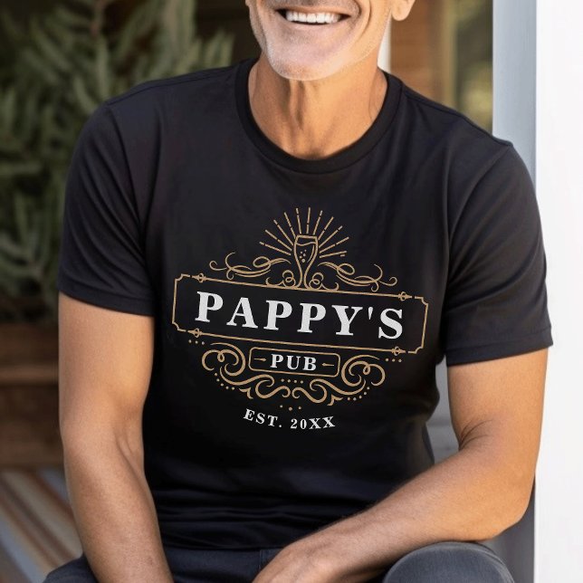 T-shirt Custom Pappy's Pub Accueil Bar Année de création (Créateur téléchargé)