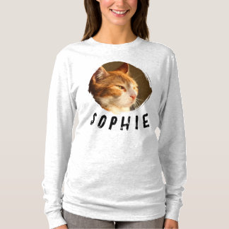 T-shirt Custom Pet Photo Name Dog Cat Face Pet Lover Gift