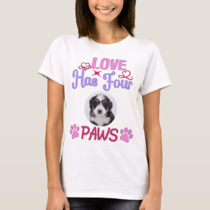 T-shirt Custom Photo Love has Four Paws Valentine's Day