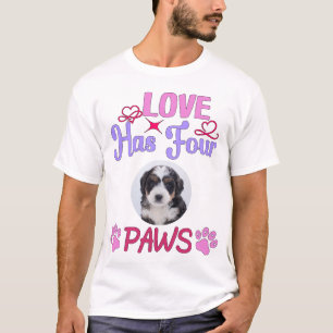 T-shirt Custom Photo Love has Four Paws Valentine's Day