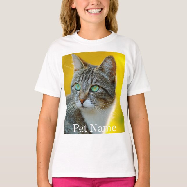 T-shirt Custom Photo Name Text Personalized  (Devant)