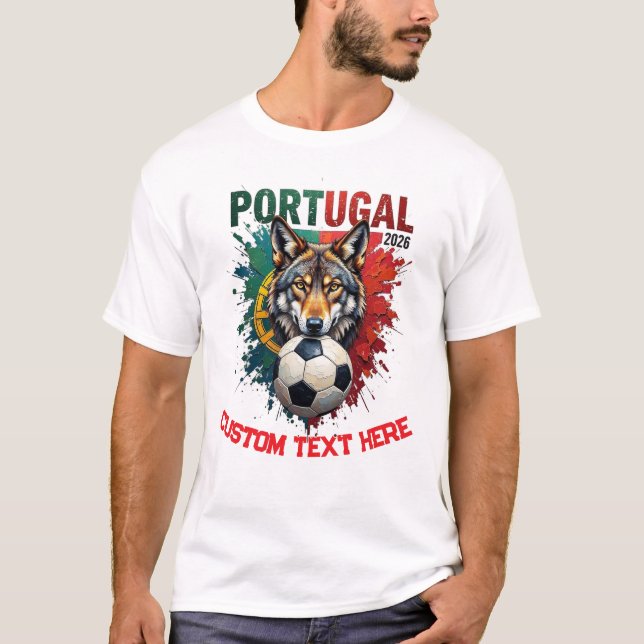 T-shirt Custom Portugal National Soccer Football Team Fan (Devant)