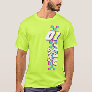 T-shirt Custom Retro 90s Race Team Number Shirt