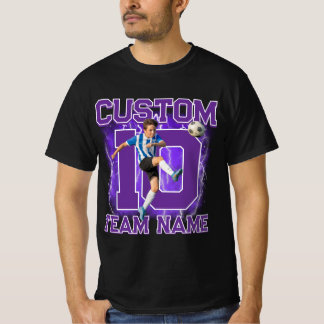 T-shirt Custom senior soccer player, team name & number