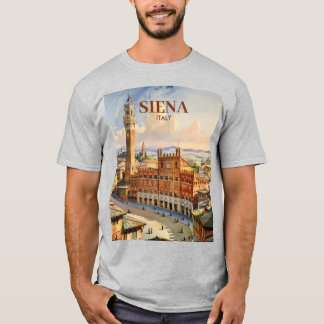 T-shirt Custom Siena Italy Travel Vintage Piazza del Campo