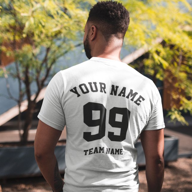 T-shirt Custom Sports Team Jersey black Number And Name (Créateur téléchargé)