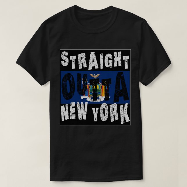 T-shirt CUSTOM Stright Outta New York meme Tee Tee (Design devant)