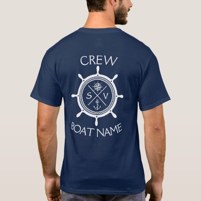 T-shirt Custom SV Sailing Vessel Logo "Your Name Here" T-S (Dos)