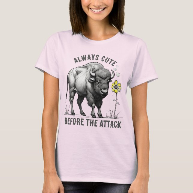 T-shirt Custom text western buffalo flower American west (Devant)