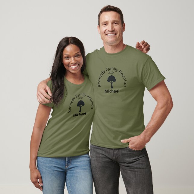 T-shirt Custom Unisex Family Reunion Fatigue Green Basic (Unisexe)