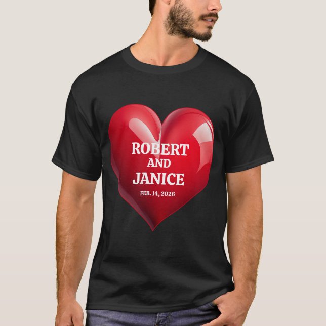 T-shirt Custom valentines day personalize heart gift (Devant)