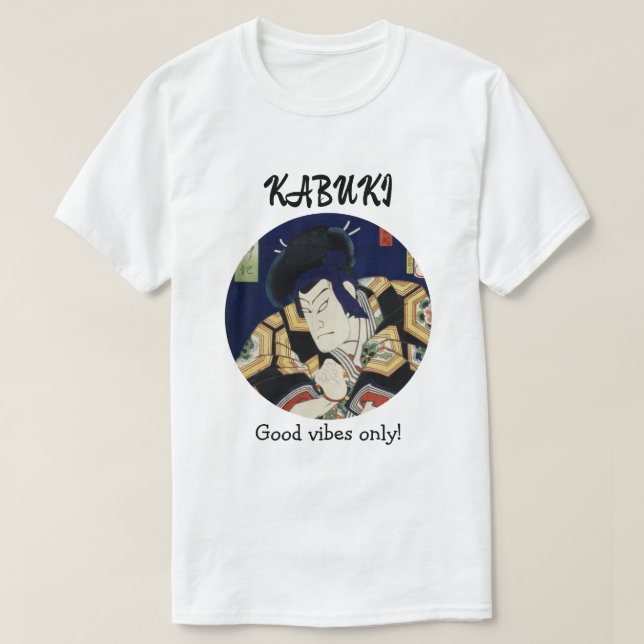 T-shirt Custom Vintage Aesthetic Japanese Kabuki Theater (Design devant)