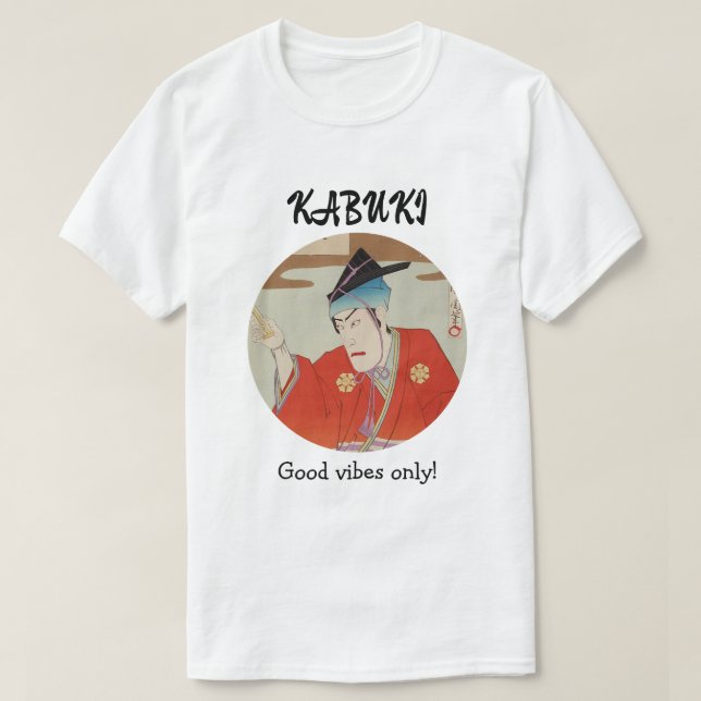 T-shirt Custom Vintage Aesthetic Japanese Kabuki Theater (Design devant)