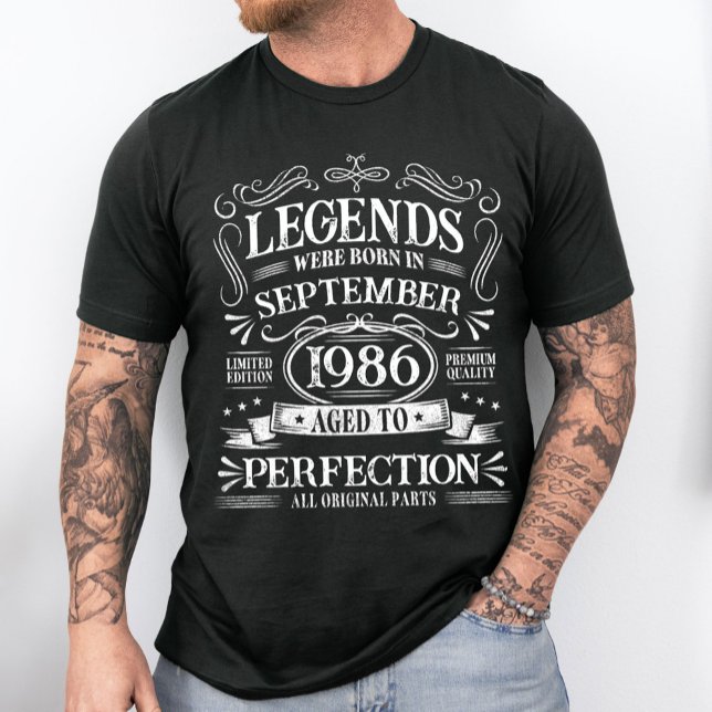 T-shirt Custom Vintage Birthday Aged To Perfection (Créateur téléchargé)