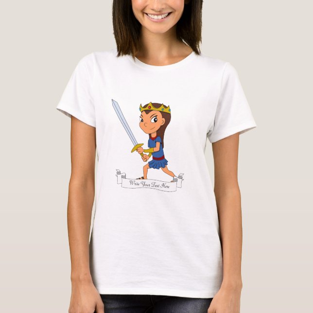 T-shirt Custom warrior princess cartoon (Devant)