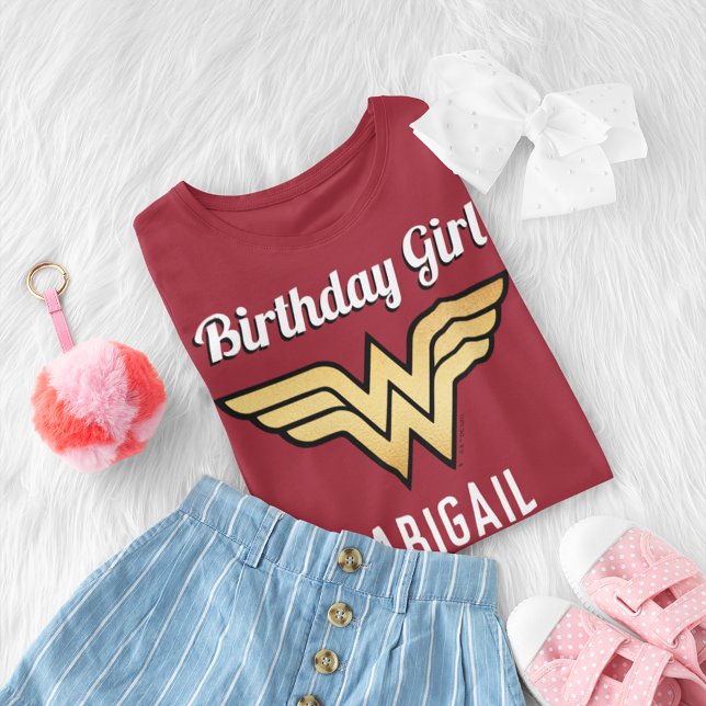 T-shirt Custom Wonder Woman Golden Logo Anniversaire (Créateur téléchargé)