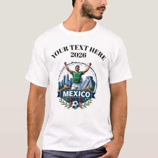 T-shirt Customisable Mexico Soccer Football Team Supporter