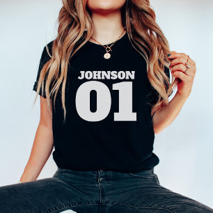 T-shirt Customisé Avec Le Nom Numéro Personnalisé Famille