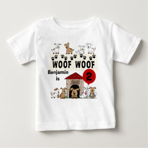 T-shirt customisé d'anniversaire de chiot