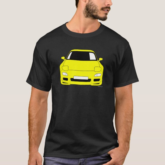 T-shirt customisé de voiture de Mazda FD RX7 (Devant)