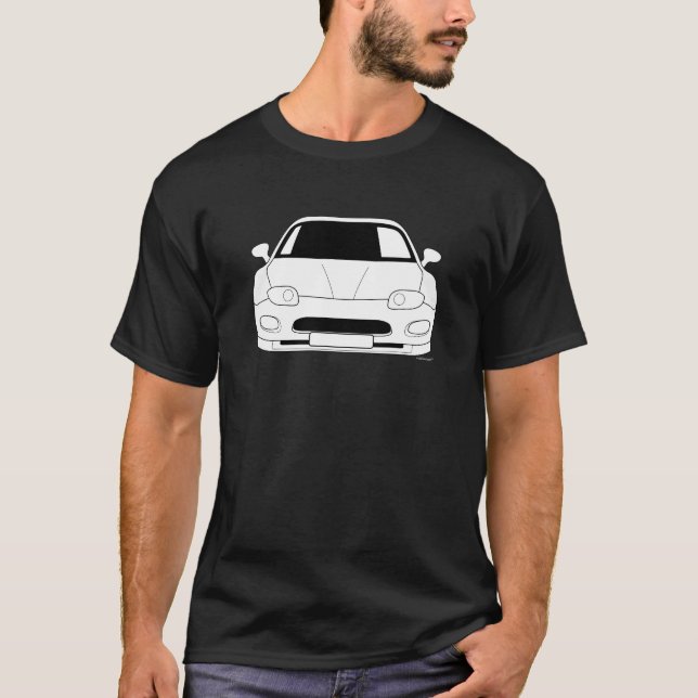 T-shirt customisé de voiture de Mitsubishi FTO (Devant)