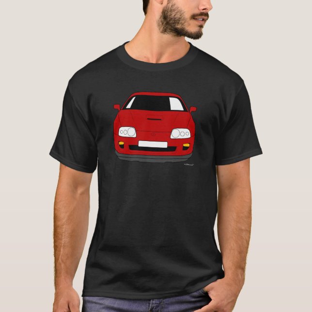 T-shirt customisé de voiture de Toyota Supra (Devant)