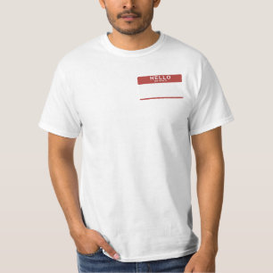 T-shirt Customisée "bonjour mon nom est" la chemise eue l