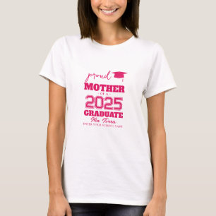 T-shirt Customisée mère fière d'un diplômé 2025