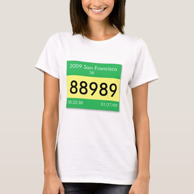 T-shirt Customisez votre bib de course sur une chemise ! (Devant)