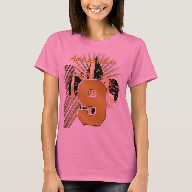 T-shirt Customisez votre texte, fleur de lis (Devant)