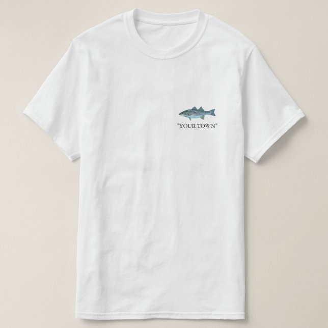 T-shirt CUSTOMISEZ votre ville ou votre nom PÊCHE Basse ra (Design devant)