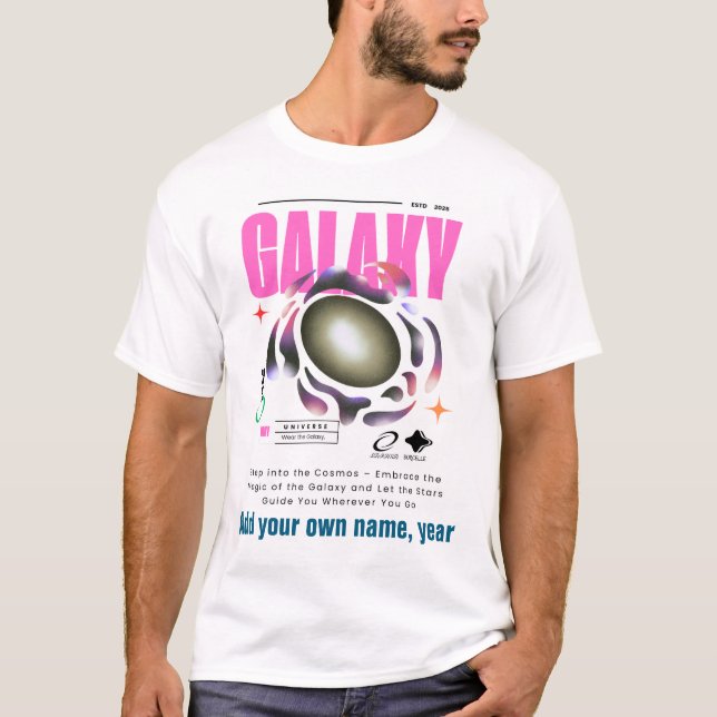 T-shirt Customizable Galaxy Streetwear Graphic design Tee  (Devant)