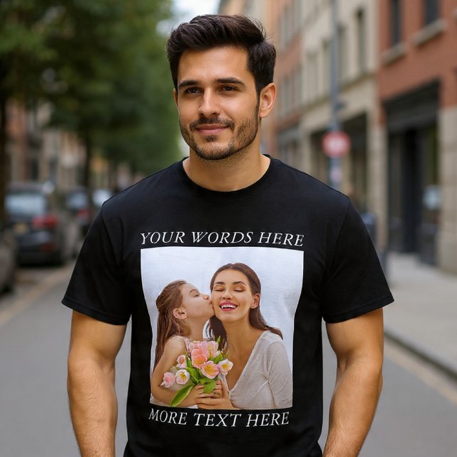T-shirt Customizable Photo & Text Tee — Your Design Here (Créateur téléchargé)