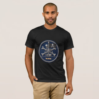 T-shirt Customizable Pirate Skull T-Shirt: Add Name & Flag