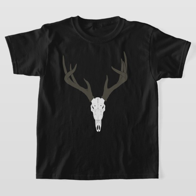 T-shirt Customizable White-Tailed Deer Skull (Poser)