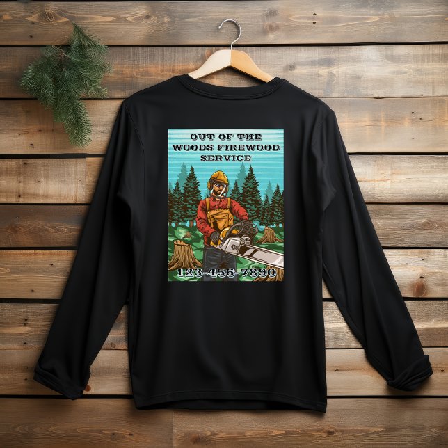 T-shirt Customize Firewood Sales Business Promotional (Créateur téléchargé)