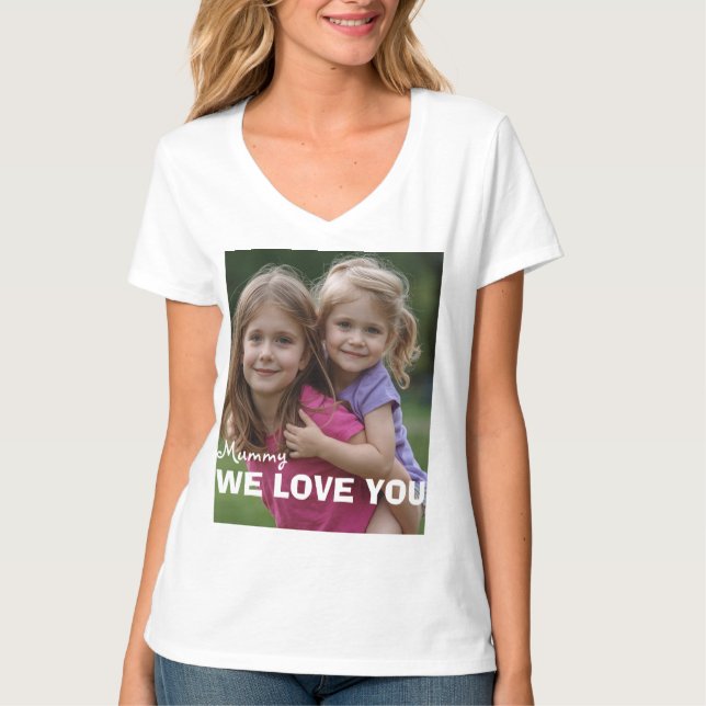 T-shirt Customized with 2 and text (Devant)