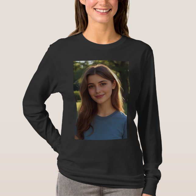 T-shirt Customized with two photos (Devant)