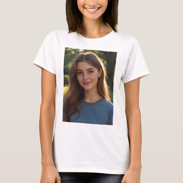 T-shirt Customized with two photos (Devant)