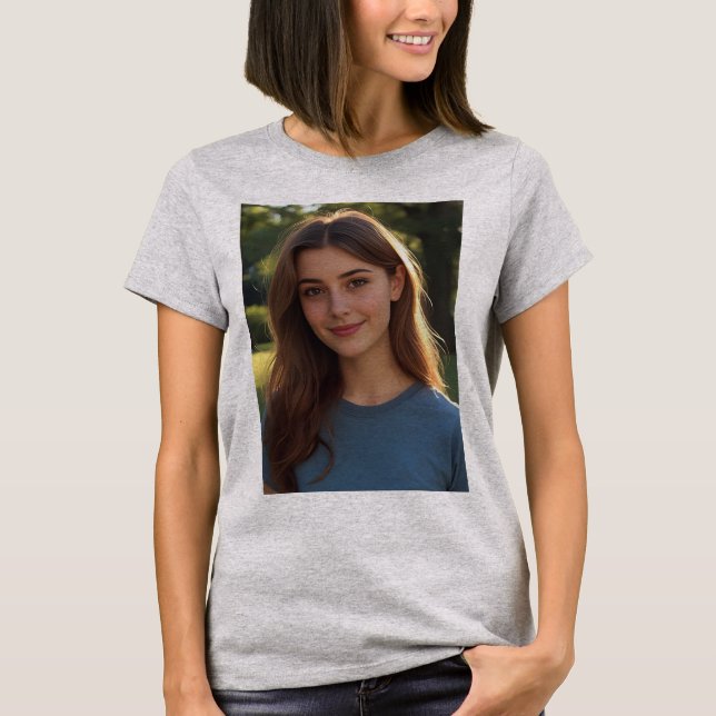 T-shirt Customized with two photos (Devant)