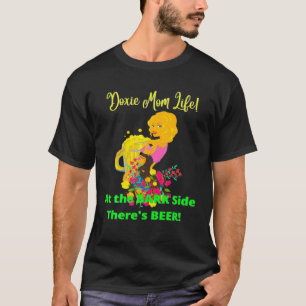 T-SHIRT CUT AMUSANT DÉCONTRACTÉ DACHSHUND DOXIE MOM VIE NO