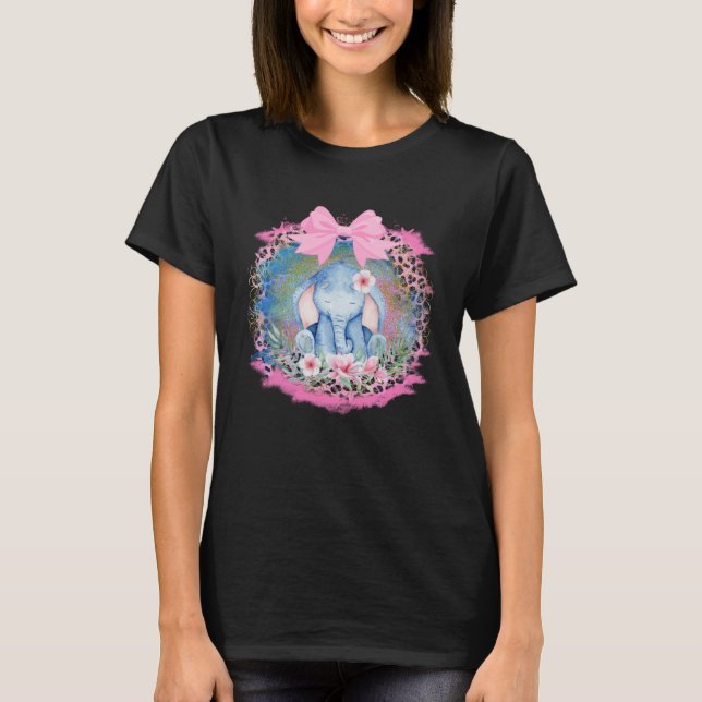 T-shirt Cut Elephant Flower Boho Elephant (Devant)