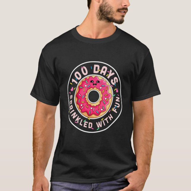 T-shirt Cute 100 Days Sprinkled With Fun Donut 100th Day K (Devant)