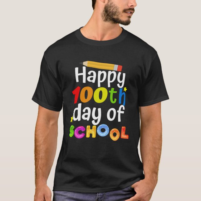 T-shirt Cute 100th Day Of School for Teachers And Kids Hap (Devant)