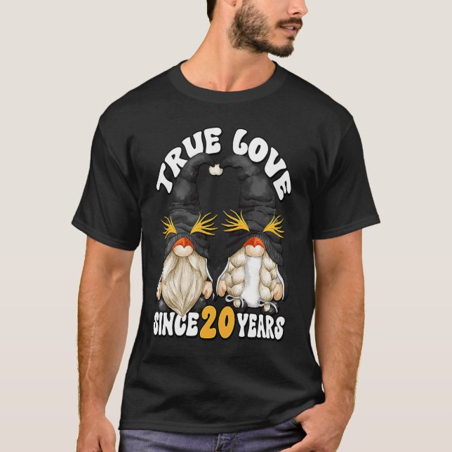 T-shirt Cute 20th Wedding Anniversary Gnomes For Penguin M (Devant)