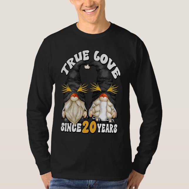 T-shirt Cute 20th Wedding Anniversary Gnomes For Penguin M (Devant)